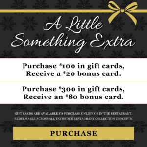 A Little Something Extra Purchase $100 in gift cards, Receive a $20 bonus card Purchase $300 in gift cards, receive an $80 bonus card button to purchase